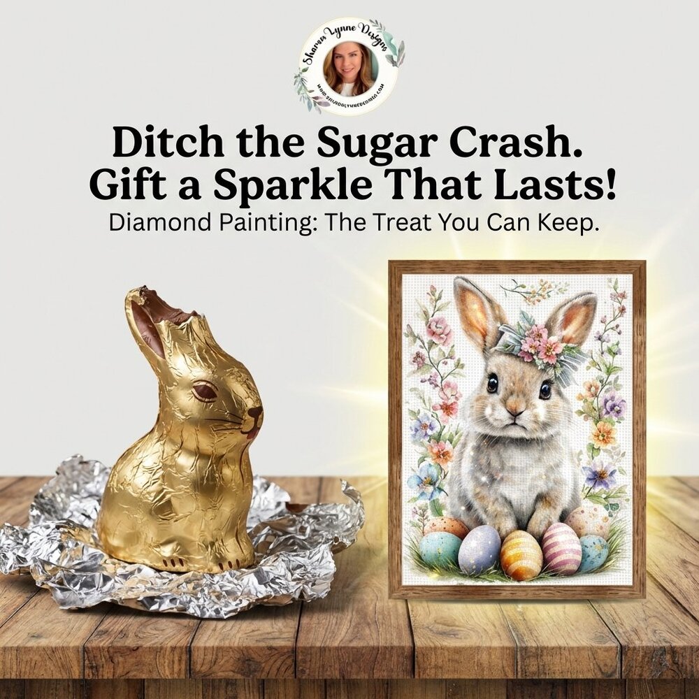 🐰Bunny DIY Diamond Painting Kit No Frame - Rabbit Art Craft Project Gems Canvas - Picture 5 of 6